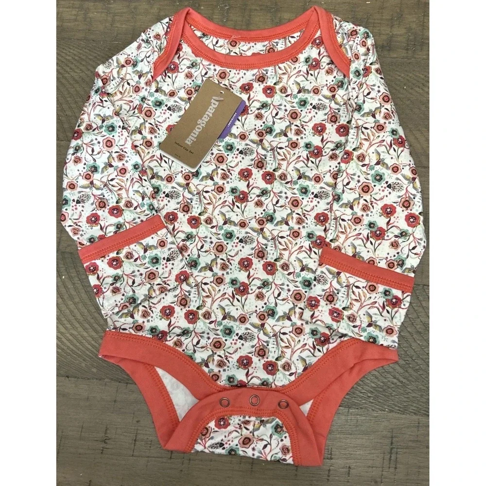 RARE NWT Patagonia Baby Girl Capilene Top & Bottoms Set 60054 3-6 Months